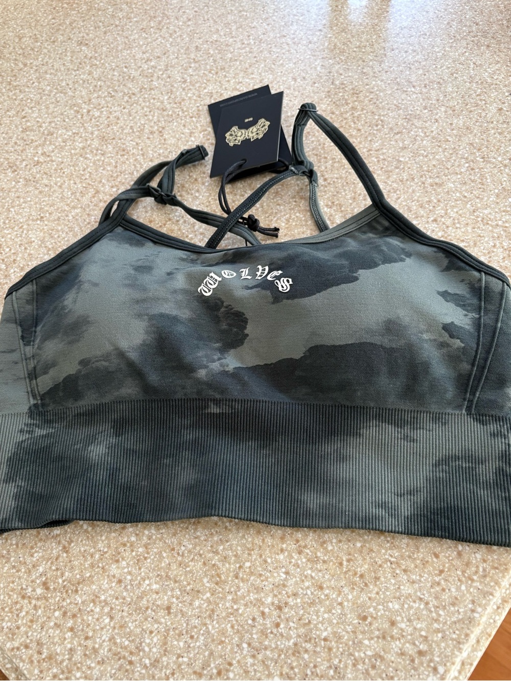 Darc Sport Camo Print Bra Top With Removable Pads